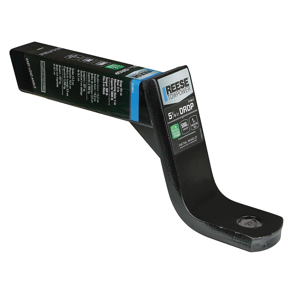 REESE 2118611 Trailer Hitch Ball Mount, 6,000 lbs. Capacity, Fits 2 in. Receiver, 5-1/4 in. Drop, Black - The Twister Group Tools product