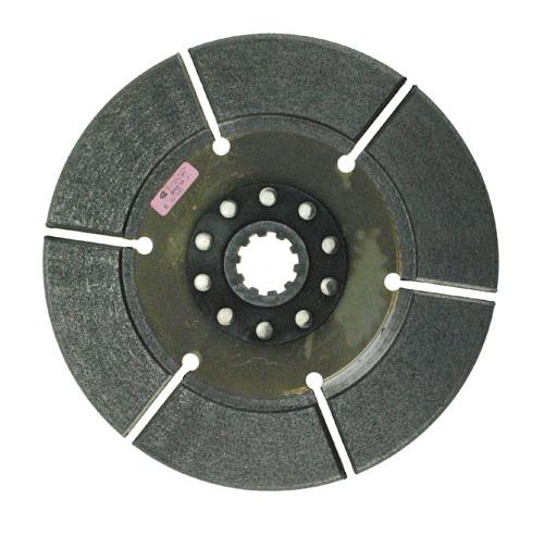 RAM 1371 Clutch Disc; Single Disc; Full Face Design; 10 Inch Disc Diameter; 1-3/8 Inch x 10 Spline Input Shaft; Solid Hub; 5135 Hard Sintered Iron Bonded Friction Material - The Twister Group product