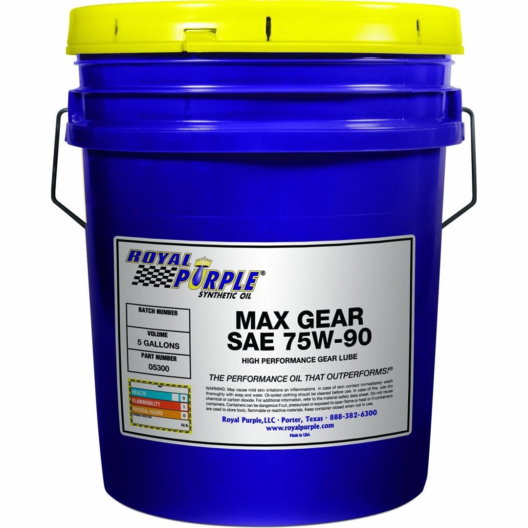 ROYAL PURPLE 05300 Max Gear 75W-90 High Performance Synthetic Automotive Gear Oil - 5 gal. - The Twister Group Tools product
