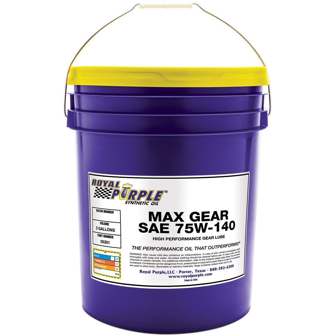 ROYAL PURPLE 05301 Max Gear 75W-140 High Performance Synthetic Automotive Gear Oil - 5 gal. - High quality product image showing ROYAL PURPLE 05301 Max Gear 75W-140 High Performance Synthetic Automotive Gear Oil - 5 gal. details and features