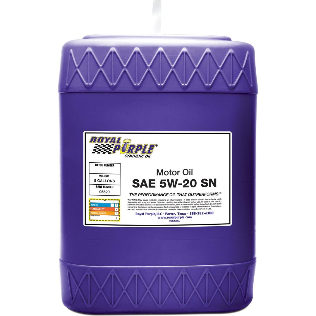 ROYAL PURPLE 05520 API-Licensed SAE 5W-20 High Performance Synthetic Motor Oil - 5 Gallon - The Twister Group Tools product