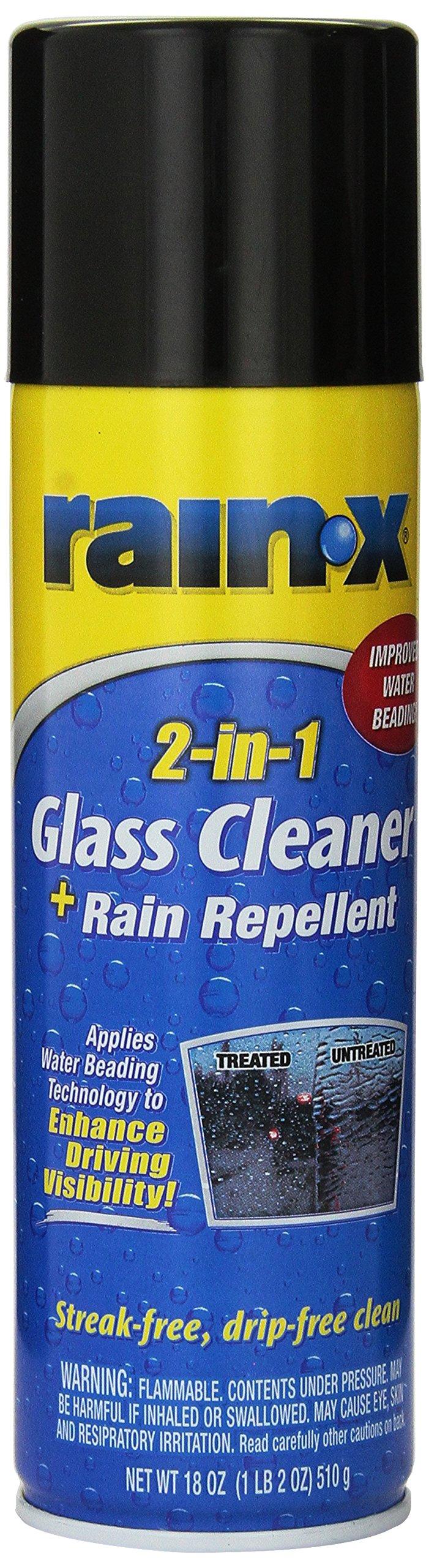 RAIN-X 5080233 2-In-1 Glass Cleaner Plus Rain Repellent, 18 Ounce, BLUE - High quality product image showing RAIN-X 5080233 2-In-1 Glass Cleaner Plus Rain Repellent, 18 Ounce, BLUE details and features