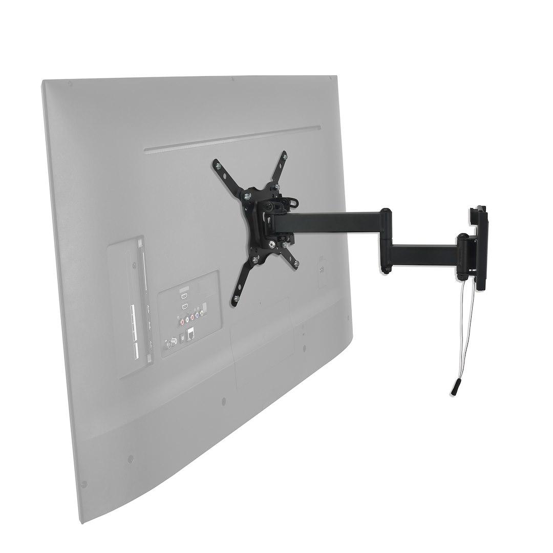 READY AMERICA MRV4000 40FT TRAVEL TV WALL MOUNT, Wall Mount; Pan/ Expand/ Tilt Type; 360 Degree Rotate; Holds Up to 40 Inch TV and Up To 40 Pound Capacity; Black; With Adapter/ Hardware Kit/ Installation Manual - High quality product image showing READY AMERICA MRV4000 40FT TRAVEL TV WALL MOUNT, Wall Mount; Pan/ Expand/ Tilt Type; 360 Degree Rotate; Holds Up to 40 Inch TV and Up To 40 Pound Capacity; Black; With Adapter/ Hardware Kit/ Installation Manual details and features