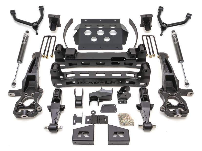 READYLIFT 44-39805 Big Lift Kit w/Shocks; 8 in. Lift; w/Upper Control Arms And Rear Falcon 1.1 Monotube Shocks