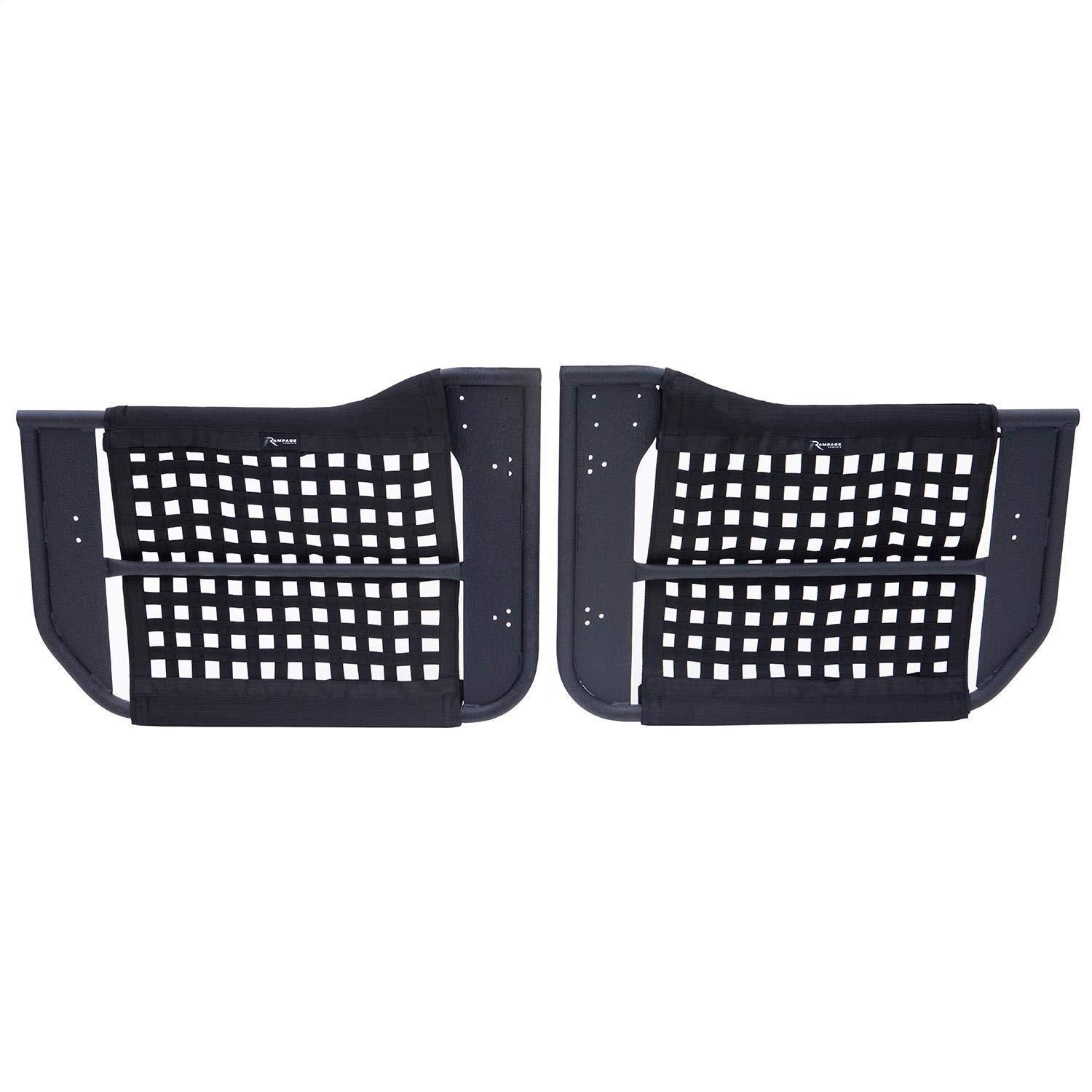 RAMPAGE 7695 Trail Doors for Jeep Wrangler JK | Pair, Removable Mesh Net, Steel, Black Fits 2007-2018 Jeep Wrangler JK 2-Door - High quality product image showing RAMPAGE 7695 Trail Doors for Jeep Wrangler JK | Pair, Removable Mesh Net, Steel, Black Fits 2007-2018 Jeep Wrangler JK 2-Door details and features