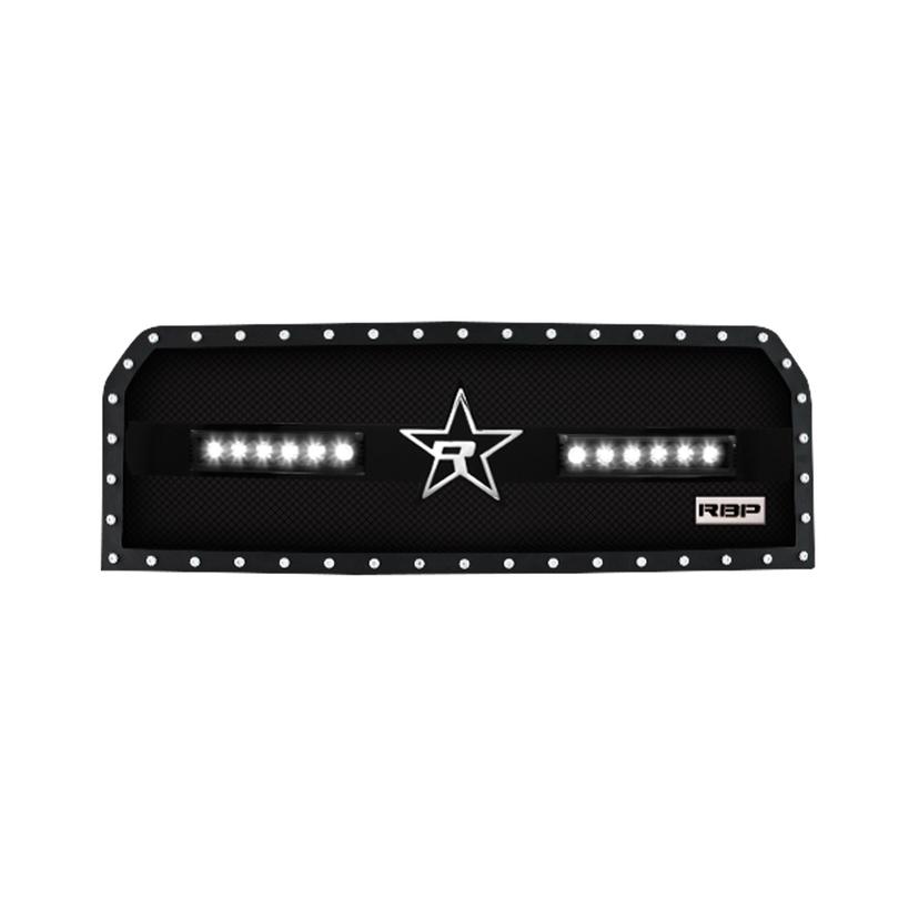 RBP RBP-967579 PILOT 967579 Ford F-150 RX-3 Led Midnight Edition Single Stainless, Steel Grilles, Black