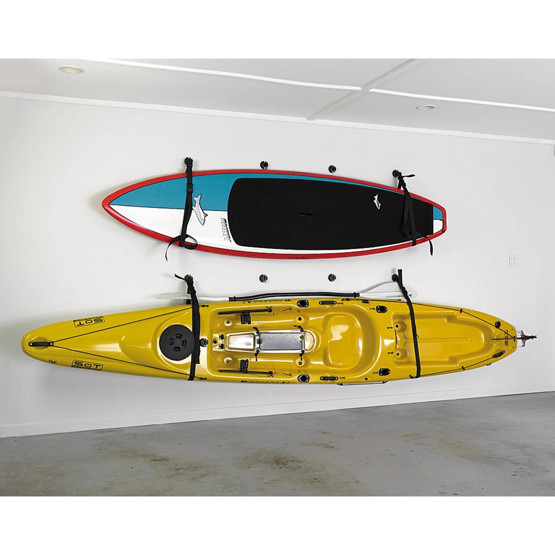 RAILBLAZA 04-4050-11 Kayak Wall Mount Sling Storage for SUPs, Canoes, Windsurfers and Kayaks to Store in Garages or Sheds - The Twister Group Tools product