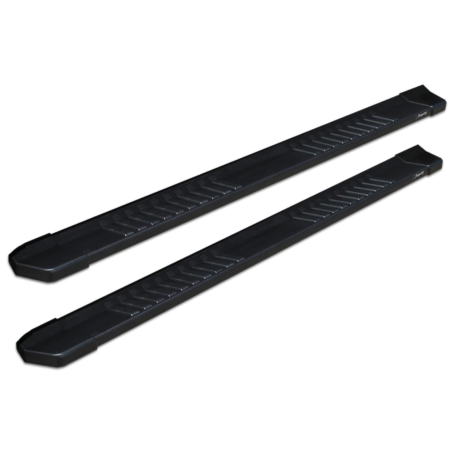 RAPTOR 1702-0602BT Running Boards Steps 6in OEM Style Black Aluminum for New Body 2019-2025 Ram 1500 Crew Cab - High quality product image showing RAPTOR 1702-0602BT Running Boards Steps 6in OEM Style Black Aluminum for New Body 2019-2025 Ram 1500 Crew Cab details and features