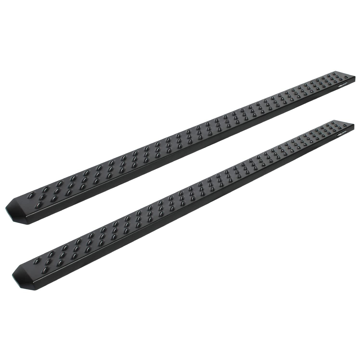 RAPTOR 2101-0052BT Running Boards Steps 6.5in Wide Sawtooth Grip Black Aluminum for Crew Cab 2019-2024 Silverado Sierra 1500 and 2020-2024 2500/3500 HD - High quality product image showing RAPTOR 2101-0052BT Running Boards Steps 6.5in Wide Sawtooth Grip Black Aluminum for Crew Cab 2019-2024 Silverado Sierra 1500 and 2020-2024 2500/3500 HD details and features