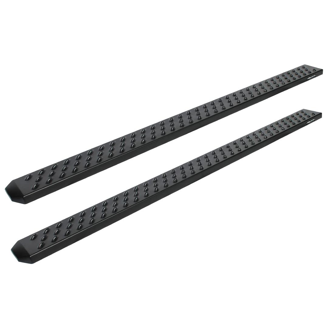 RAPTOR 2101-0174BT Running Boards Steps 6.5in Wide Sawtooth Grip Black Aluminum for Extended/Double Cab 07-18 Silverado/Sierra 1500 07-19 2500/3500 - The Twister Group Tools product