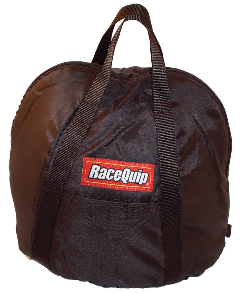 RACEQUIP 300003 Helmet Bag Heavy Duty Oversize Fleece Lined Zippered Black