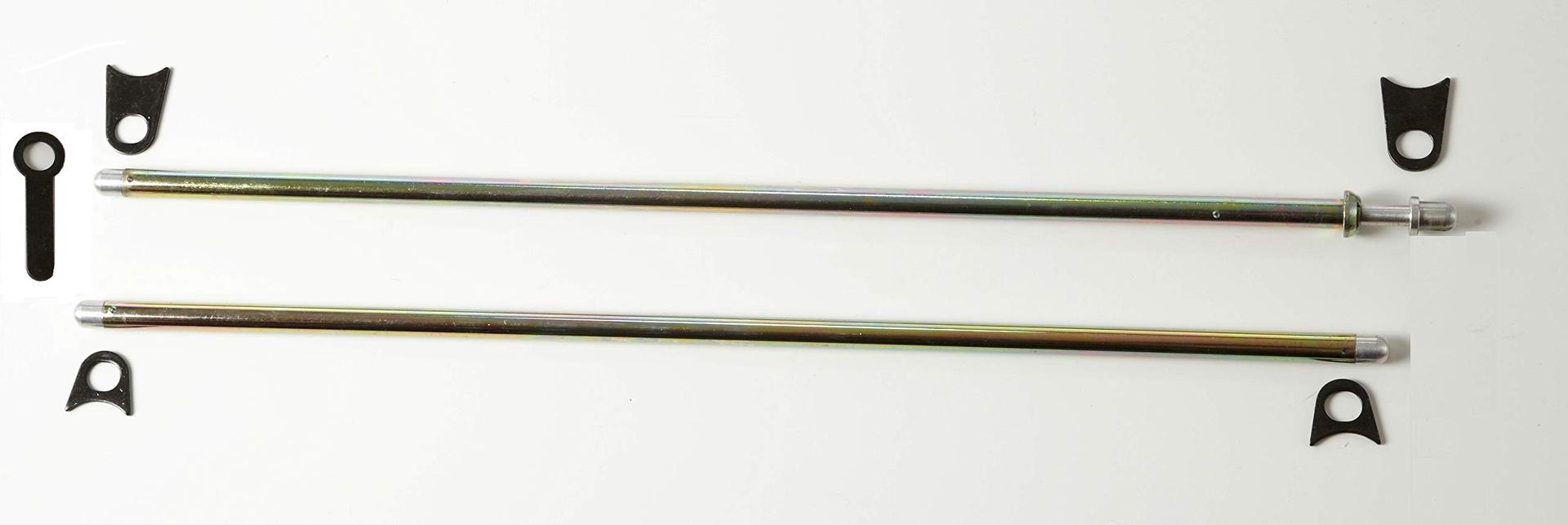 RACEQUIP 700101 Window Net Mounting Kit 26.5 INCH Round Spring Loaded Pin Type Top Bar 25.5 INCH Round Bottom Bar Zinc Plated Steel - High quality product image showing RACEQUIP 700101 Window Net Mounting Kit 26.5 INCH Round Spring Loaded Pin Type Top Bar 25.5 INCH Round Bottom Bar Zinc Plated Steel details and features