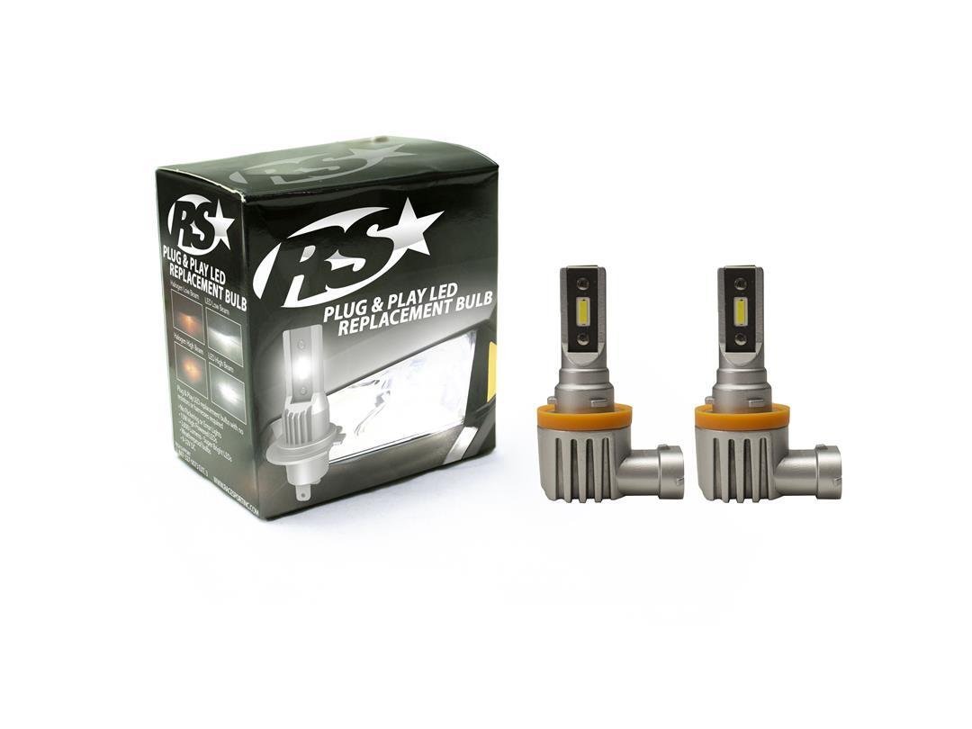 RACE SPORT PNPH11 RSH11 PNP Series Plug N Play Super LUX LED Replacement Bulbs - 1,900 LUX Max output - High quality product image showing RACE SPORT PNPH11 RSH11 PNP Series Plug N Play Super LUX LED Replacement Bulbs - 1,900 LUX Max output details and features
