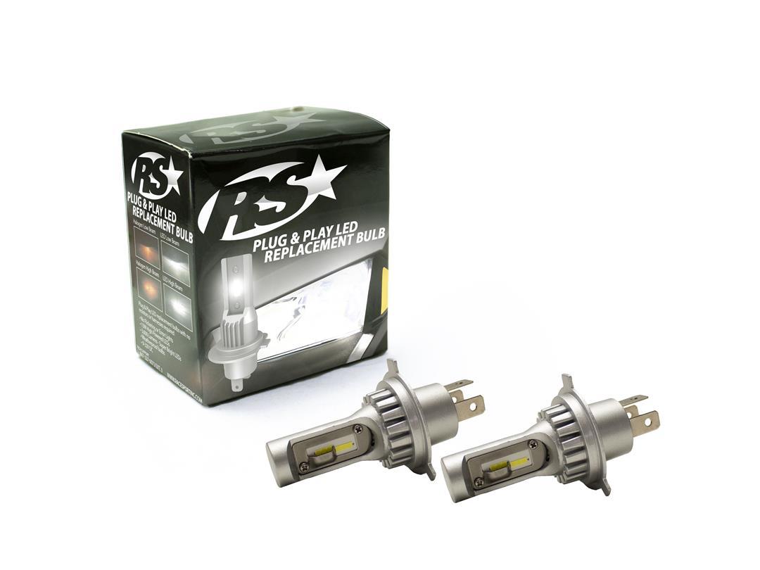 RACE SPORT PNPH4 Lighting RSH4 PNP Series Plug N Play Super LUX LED Replacement Bulbs - 1,900 LUX Max output, Black - High quality product image showing RACE SPORT PNPH4 Lighting RSH4 PNP Series Plug N Play Super LUX LED Replacement Bulbs - 1,900 LUX Max output, Black details and features