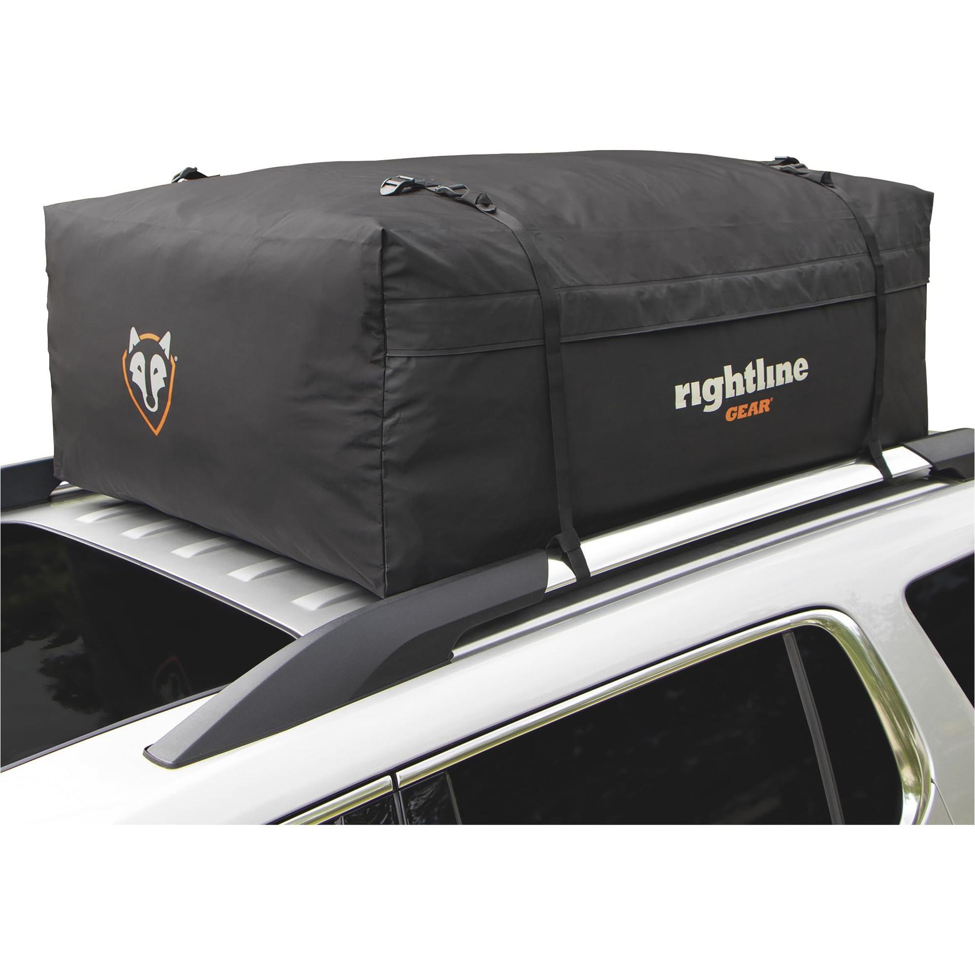 RIGHTLINE 100R30 Range 3 Weatherproof Rooftop Cargo Carrier for Top of Vehicle, Attaches With or Without Roof Rack, 18 Cubic Feet, Black - High quality product image showing RIGHTLINE 100R30 Range 3 Weatherproof Rooftop Cargo Carrier for Top of Vehicle, Attaches With or Without Roof Rack, 18 Cubic Feet, Black details and features