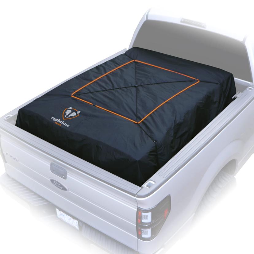 RIGHTLINE 100T60 Weatherproof Truck Bed Cargo Net with Built-in Tarp, 8.8 by 10 Feet