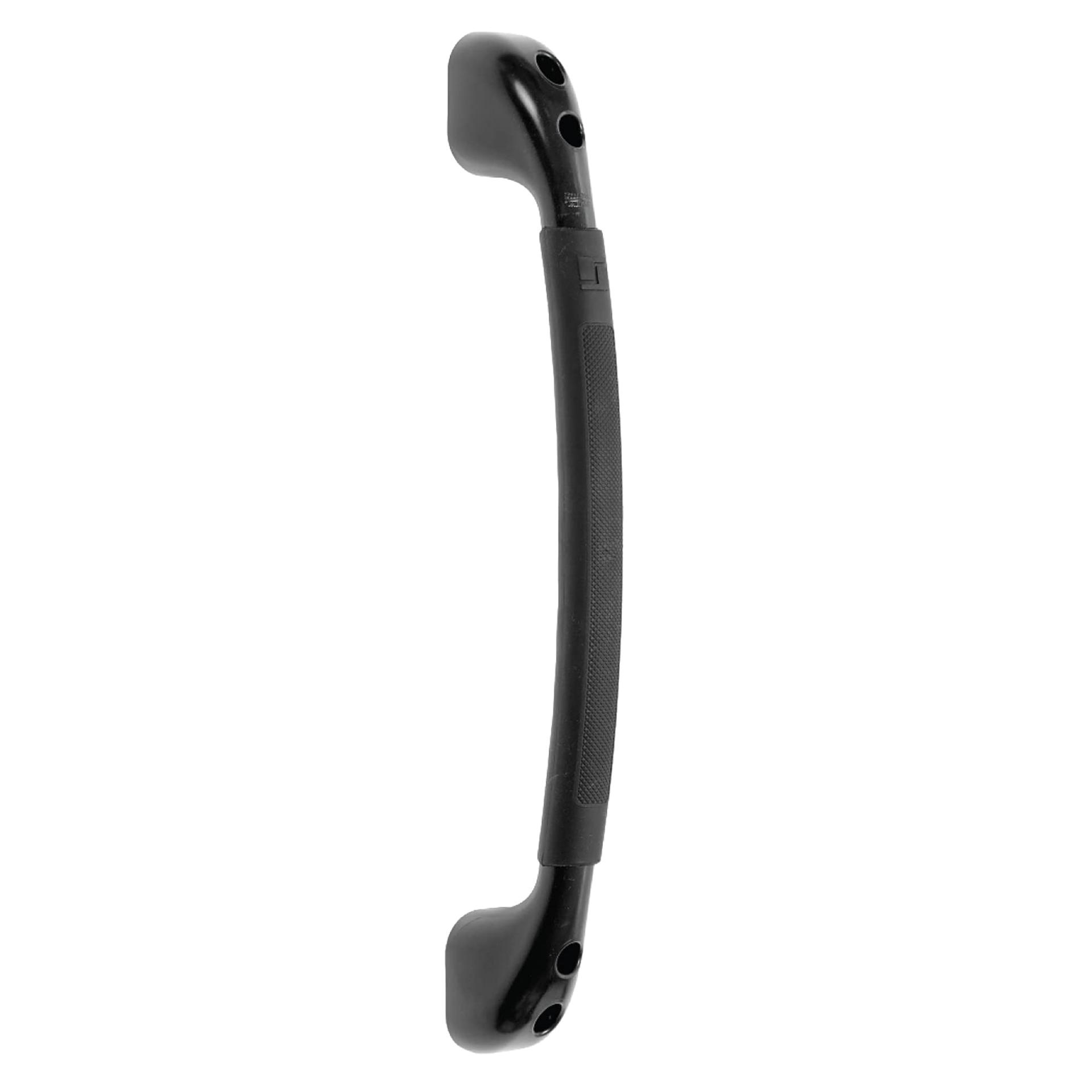 STROMBERG AH-150 Exterior Grab Bar; Black; Plastic; 18-5/8 Inch Length; RV Coach Entrance; Without Lights; With Soft Touch Molded Finger Grip - High quality product image showing STROMBERG AH-150 Exterior Grab Bar; Black; Plastic; 18-5/8 Inch Length; RV Coach Entrance; Without Lights; With Soft Touch Molded Finger Grip details and features