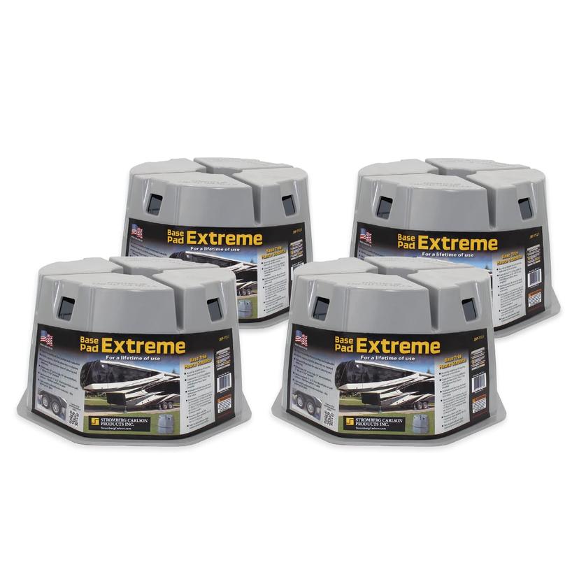 STROMBERG JBP-712.4 Base Pad Extreme - 7 INCH Block, 6000 lb Max Capacity - Camper Accessories for Travel Trailers, RV Accessories, Jack Stands, Trailer Jack, Trailer Jack Block, RV Jack Pads (4 Pack)