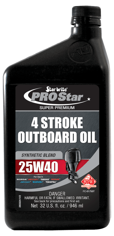 STAR BRITE 028332 Premium Synthetic Blend 4 Stroke Outboard Oil 25W 40-32 oz - The Twister Group Tools product