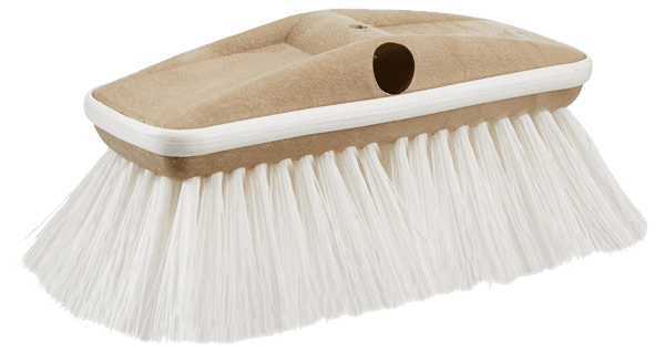 STAR BRITE 040163 Deluxe Stiff Heavy Duty 8 INCH Brush Head W/Bumper - Dual Connections Fit Either Standard 3/4 INCH Threaded Poles or Extend-A-Brush Handles (White) Stiff - High quality product image showing STAR BRITE 040163 Deluxe Stiff Heavy Duty 8 INCH Brush Head W/Bumper - Dual Connections Fit Either Standard 3/4 INCH Threaded Poles or Extend-A-Brush Handles (White) Stiff details and features