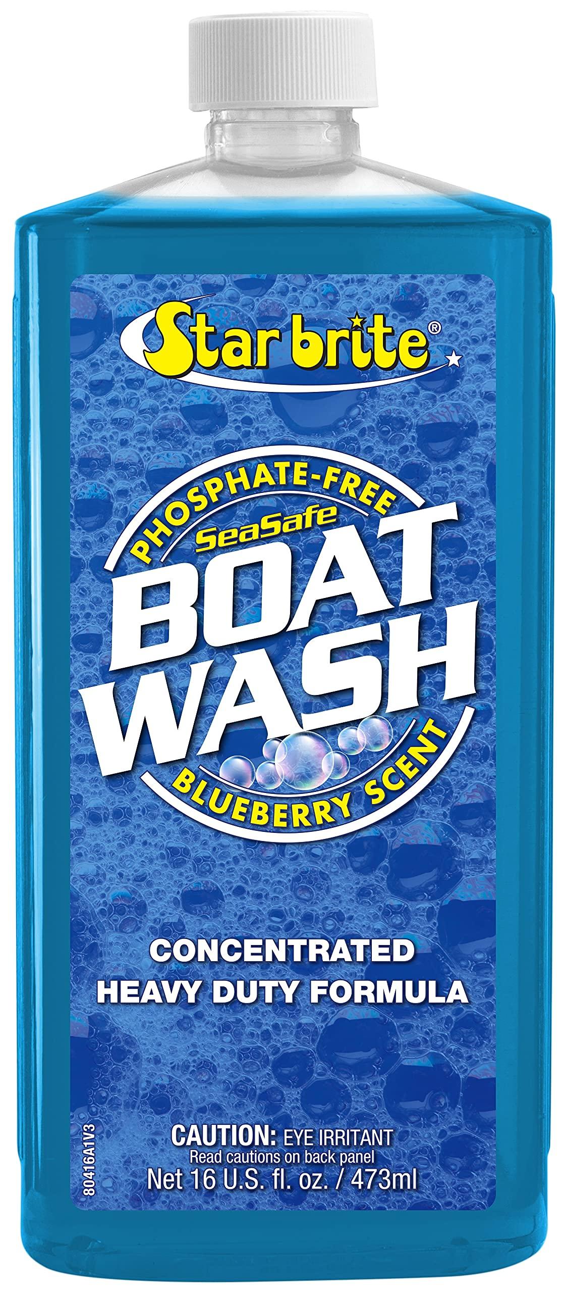 STAR BRITE 080416P Concentrated Boat Wash - Biodegradable, Phosphate-Free, Heavy-Duty Boat Soap for All Marine Surfaces - 16 Ounce (080416) - High quality product image showing STAR BRITE 080416P Concentrated Boat Wash - Biodegradable, Phosphate-Free, Heavy-Duty Boat Soap for All Marine Surfaces - 16 Ounce (080416) details and features