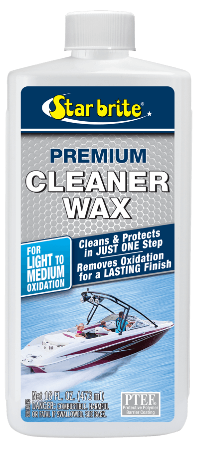 STAR BRITE 089616P Marine Wax; Premium; Liquid; Removes Oxidation/ Chalk; 16 Ounce Bottle; Single; Light Med Oxidation Level; With US Label - The Twister Group Tools product
