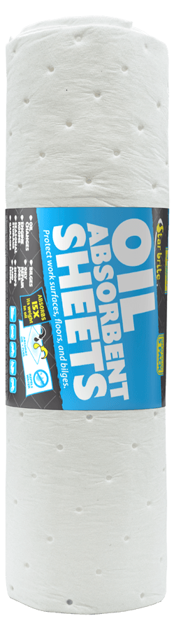 STAR BRITE 091845 Oil Absorbent; High Capacity Absorbent; 19 Inch Length x 15 Inch Width Pads; Pack Of 5; Absorbs Up To 15 Times Product Weight In Oil/ Fuel - High quality product image showing STAR BRITE 091845 Oil Absorbent; High Capacity Absorbent; 19 Inch Length x 15 Inch Width Pads; Pack Of 5; Absorbs Up To 15 Times Product Weight In Oil/ Fuel details and features