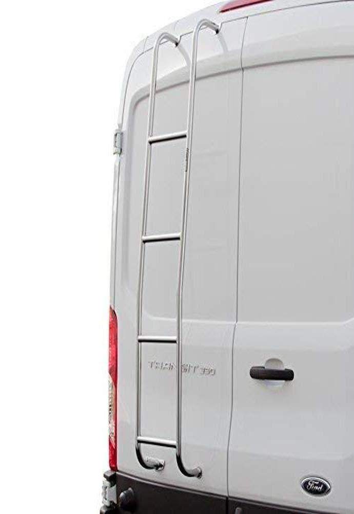 SURCO 093TM Van Ladder | Fits Ford Transit Medium Roof Van 2014-2024 | Made in The USA | Stainless Steel | Electro-Polished Finish | Non-Slip Steps | Easy Install | Hardware Included - High quality product image showing SURCO 093TM Van Ladder | Fits Ford Transit Medium Roof Van 2014-2024 | Made in The USA | Stainless Steel | Electro-Polished Finish | Non-Slip Steps | Easy Install | Hardware Included details and features