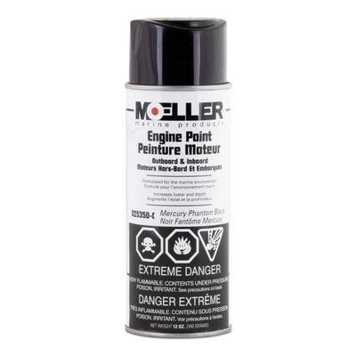 SIERRA 025350-C EP MERCURY PHANTOM BLACK CANADA, For Use On All Outboard And Inboard Engines/ Stern Drive And Lower Unit Applications; Mercury Phantom Black; 12 Ounce Spray Can; Heat And Solvent Resistant; With English/ French Language Packaging