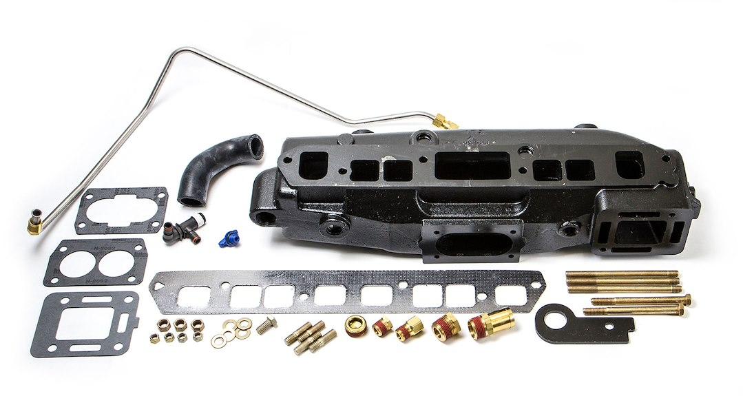 SIERRA 18-1966-1 MANIFOLD, Cast Iron; With Gasket; With Mounting Hardware; Fits Mercruiser Stern Drive Outboard Engines - High quality product image showing SIERRA 18-1966-1 MANIFOLD, Cast Iron; With Gasket; With Mounting Hardware; Fits Mercruiser Stern Drive Outboard Engines details and features