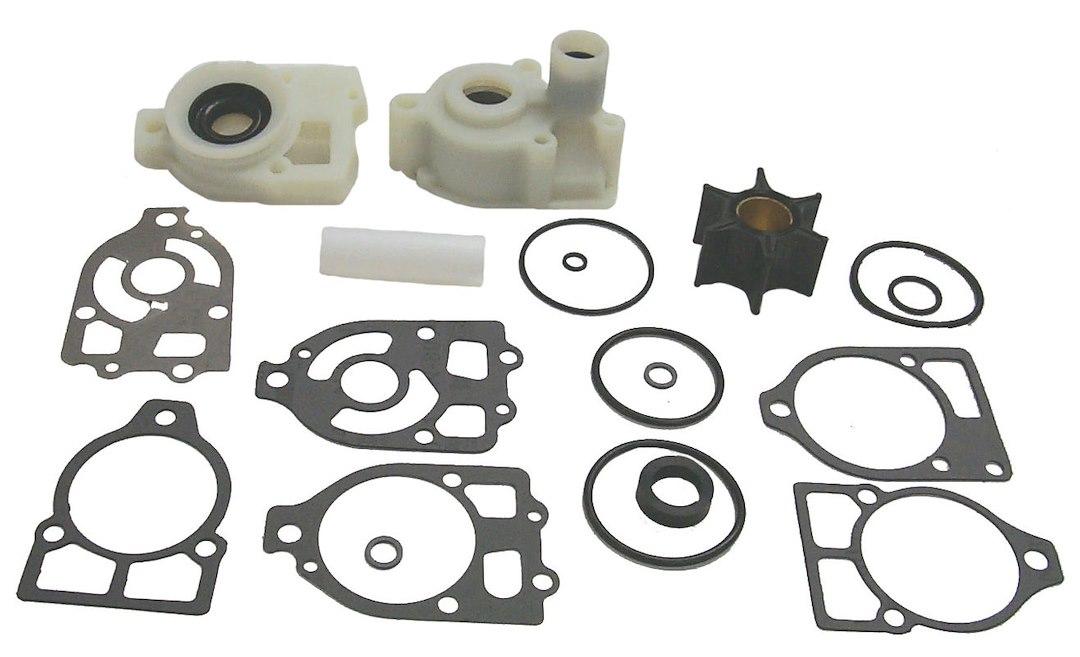 SIERRA 18-3317 WATER PUMP KIT, OE Replacement; With O-Ring/ Drain Screw Gasket/ Water Pump Gasket/ Water Pump Base Gasket/ Seal Ring/ Impeller/ Water Tube Guide/ Water Pump Housing/ Water Pump Base/ Impeller Plate/ Water Pump Housing Bushing - The Twister Group Tools product
