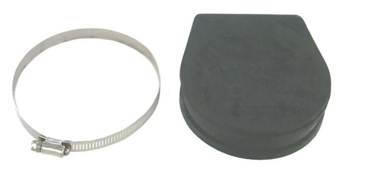 SIERRA 18-4457 EXHAUST PROTECTOR VALVE, External Flapper; 4 Inch; EPDM; With Stainless Steel Clamp - The Twister Group Tools product