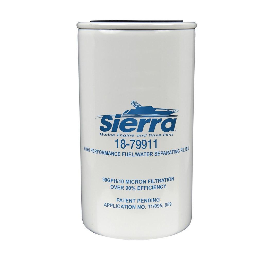 SIERRA 18-79911 FUEL WATER SEPARATOR, Replacement Filter; 10 Micron; 8-1/2 Inch Length; Internal Epoxy Coating - The Twister Group Tools product