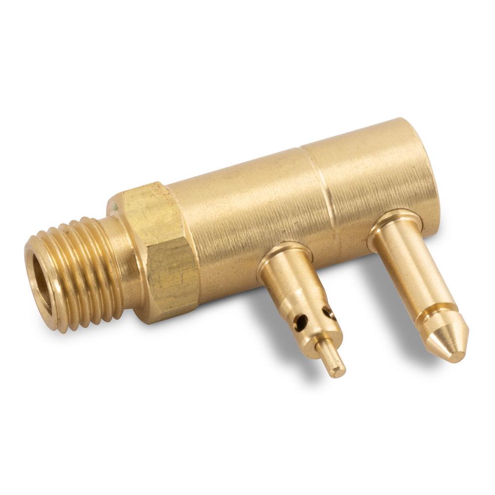 SIERRA 18-80402 FUEL CONNECTOR, Quick Connector; 1/4 Inch; Male Thread; 90 Degree; Gold; Brass; Single - The Twister Group Tools product