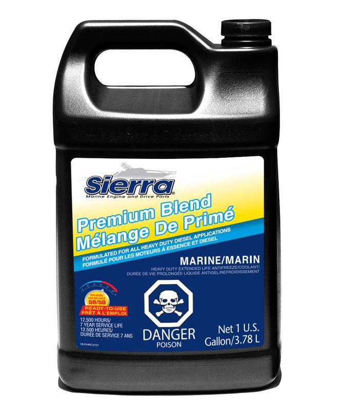 SIERRA 18-9340C HEAVY DUTY EXTENDED LIFE COOLANT/AN, Pre-Mixed 50-50; Yellow; Service Life Of Up To 7 Years Or 15 000 Hours; 1 Gallon Jug; Single; With English/ French Language Packaging - The Twister Group Tools product