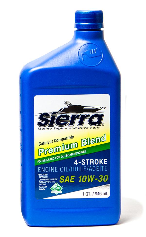 SIERRA 18-9420CAT-2 CATALYST OIL 10W30 QUART, SAE 10W-30; Premium Blend 4-Stroke Catalyst Engine Oil; 1 Quart Bottle; Single; NMMA FC-W Certified - The Twister Group Tools product