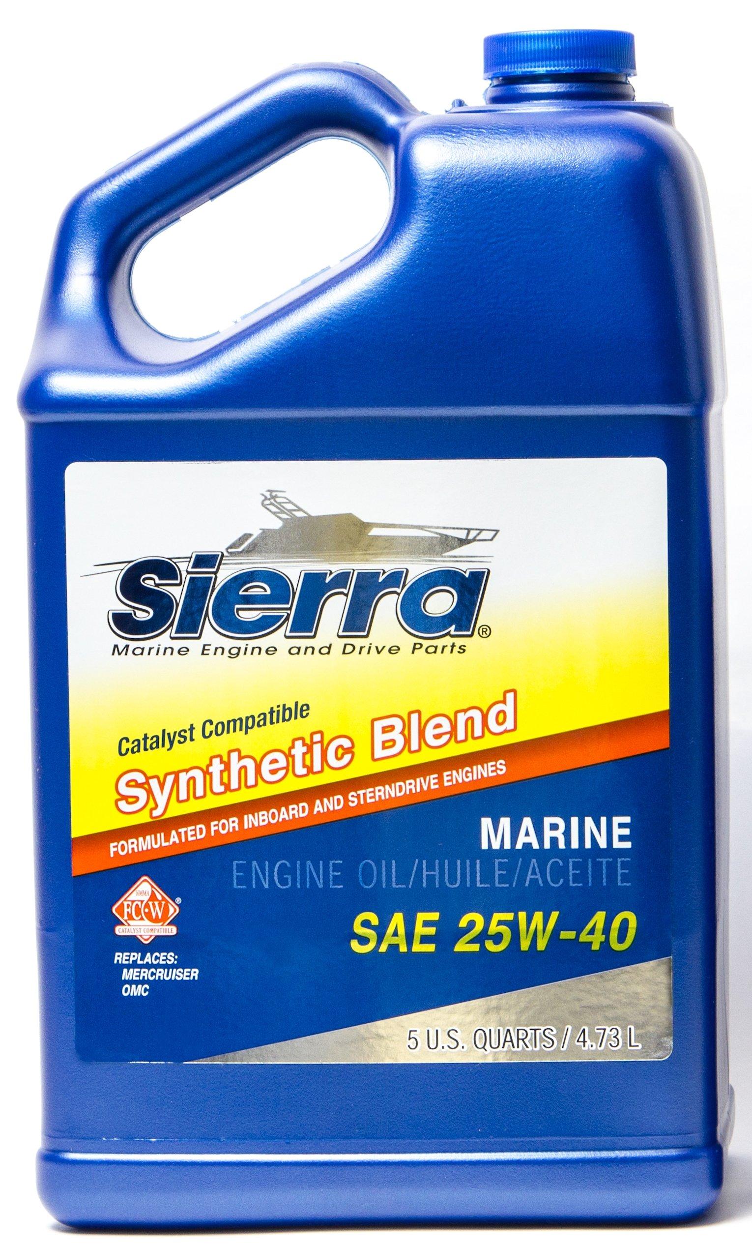 SIERRA 18-9440-4 25W40 Synthetic Blend Engine Oil 5 Quarts - High quality product image showing SIERRA 18-9440-4 25W40 Synthetic Blend Engine Oil 5 Quarts details and features