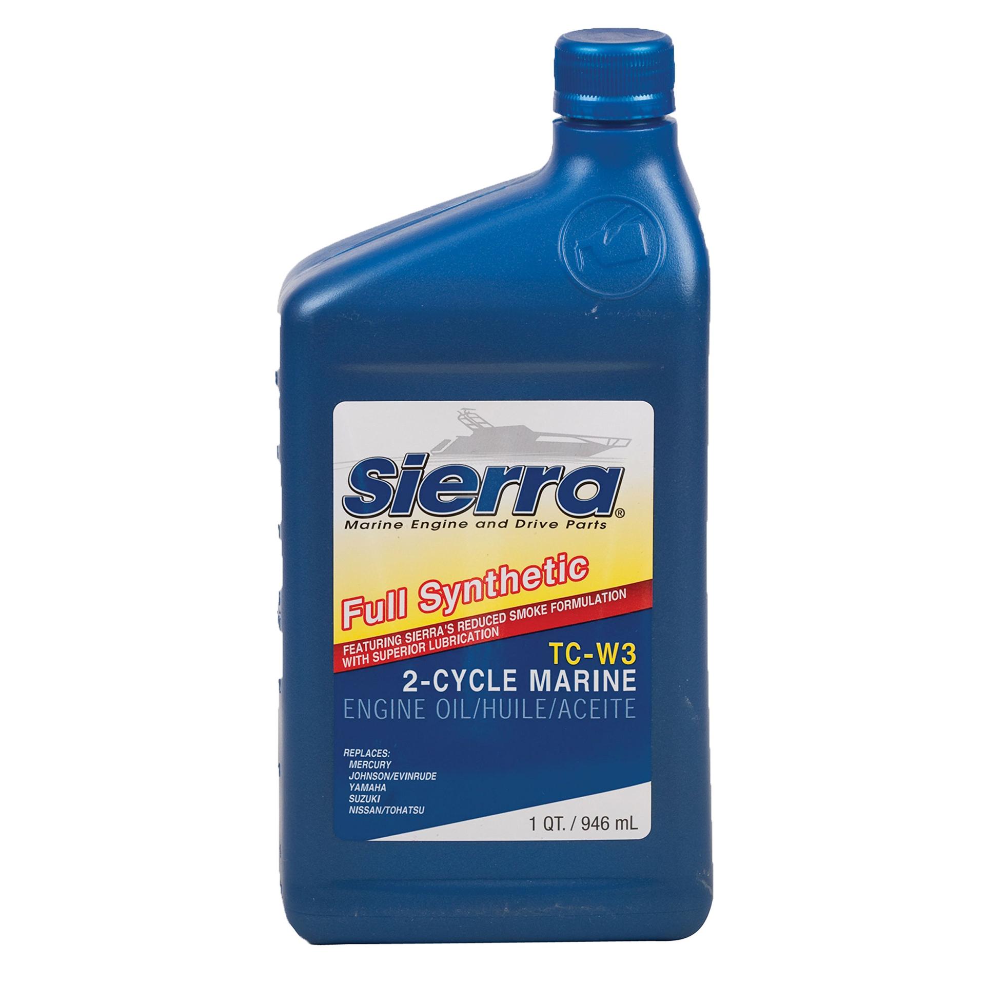 SIERRA 18-9540-2 Full Synthetic 2-Stroke Outboard Engine Oil - 1 Quart, white - High quality product image showing SIERRA 18-9540-2 Full Synthetic 2-Stroke Outboard Engine Oil - 1 Quart, white details and features