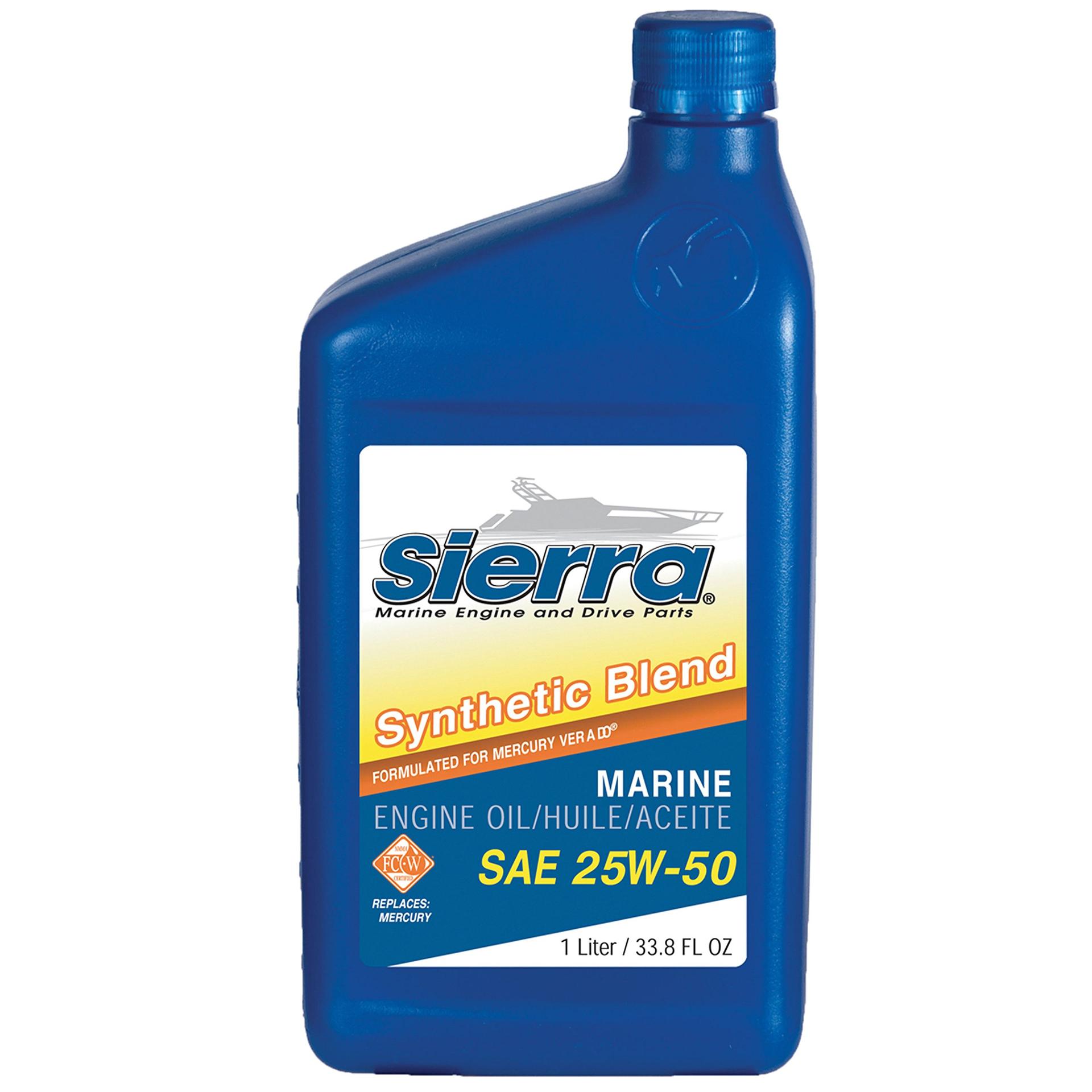SIERRA 18-9552-8 25W-50 Synthetic Blend Engine Oil - 1 Liter, Multicoloured - High quality product image showing SIERRA 18-9552-8 25W-50 Synthetic Blend Engine Oil - 1 Liter, Multicoloured details and features