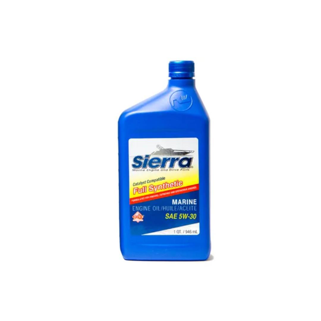 SIERRA 18-9558-2 Oil; Marine Series; SAE 5W-30; Full Synthetic; 1 Quart Bottle; Single; Marine Engine Oil; NMMA FC-W/ API SM Certified - The Twister Group Tools product