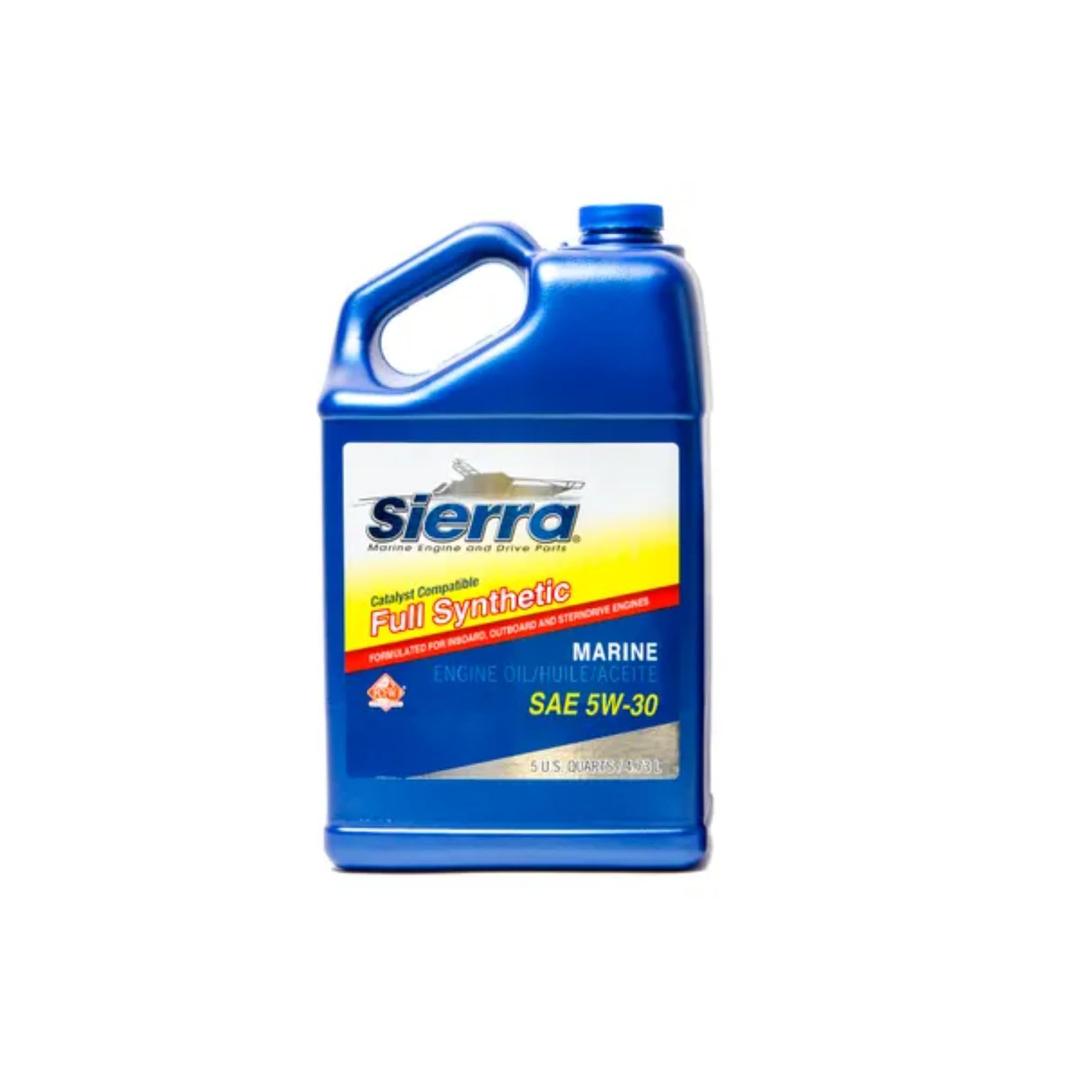 SIERRA 18-9558-4 Oil; Marine Series; SAE 5W-30; Full Synthetic; 5 Quart Jug; Single; Marine Engine Oil; NMMA FC-W/ API SM Certified - The Twister Group Tools product