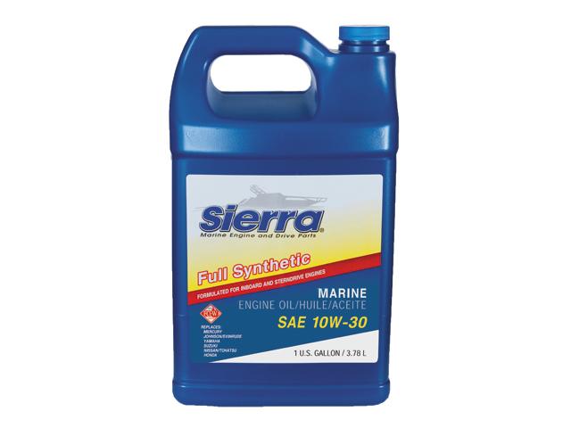 SIERRA 18-9690-3 10W30 SYNTHETIC OIL - GAL, SAE 10W-30; Synthetic; 1 Gallon Jug; Single; 4-Stroke Marine Engine Oil; NMMA FC-W/ API-SL Certified - High quality product image showing SIERRA 18-9690-3 10W30 SYNTHETIC OIL - GAL, SAE 10W-30; Synthetic; 1 Gallon Jug; Single; 4-Stroke Marine Engine Oil; NMMA FC-W/ API-SL Certified details and features
