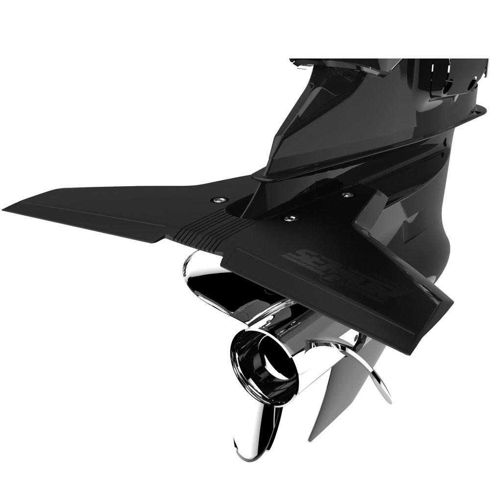 STINGRAY SR21 Classic Senior 2 Hydrofoils for 40-300 hp (Black) - Stabilizer Fins for Outboard/Outdrive Motors - High quality product image showing STINGRAY SR21 Classic Senior 2 Hydrofoils for 40-300 hp (Black) - Stabilizer Fins for Outboard/Outdrive Motors details and features