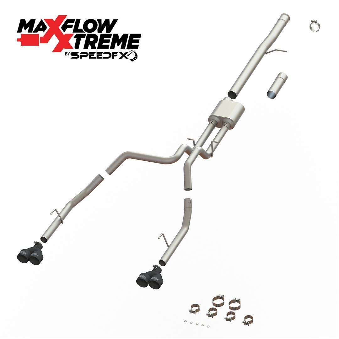 SPEEDFX 50102 MaxFlow Xtreme Cat Back Performance Exhaust System Silverado/Sierra 1500 2019, New Model & 2020-2021 - High quality product image showing SPEEDFX 50102 MaxFlow Xtreme Cat Back Performance Exhaust System Silverado/Sierra 1500 2019, New Model & 2020-2021 details and features