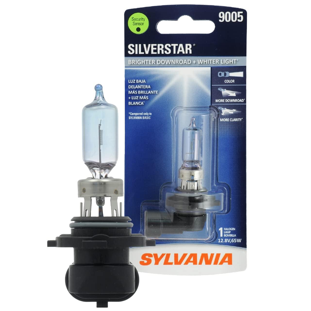 SYLVANIA 9005ST.BP 9005 SilverStar - High Performance Halogen Headlight Bulb, High Beam, Low Beam and Fog Replacement Bulb, Brighter Downroad with Whiter Light (Contains 1 Bulb) - High quality product image showing SYLVANIA 9005ST.BP 9005 SilverStar - High Performance Halogen Headlight Bulb, High Beam, Low Beam and Fog Replacement Bulb, Brighter Downroad with Whiter Light (Contains 1 Bulb) details and features