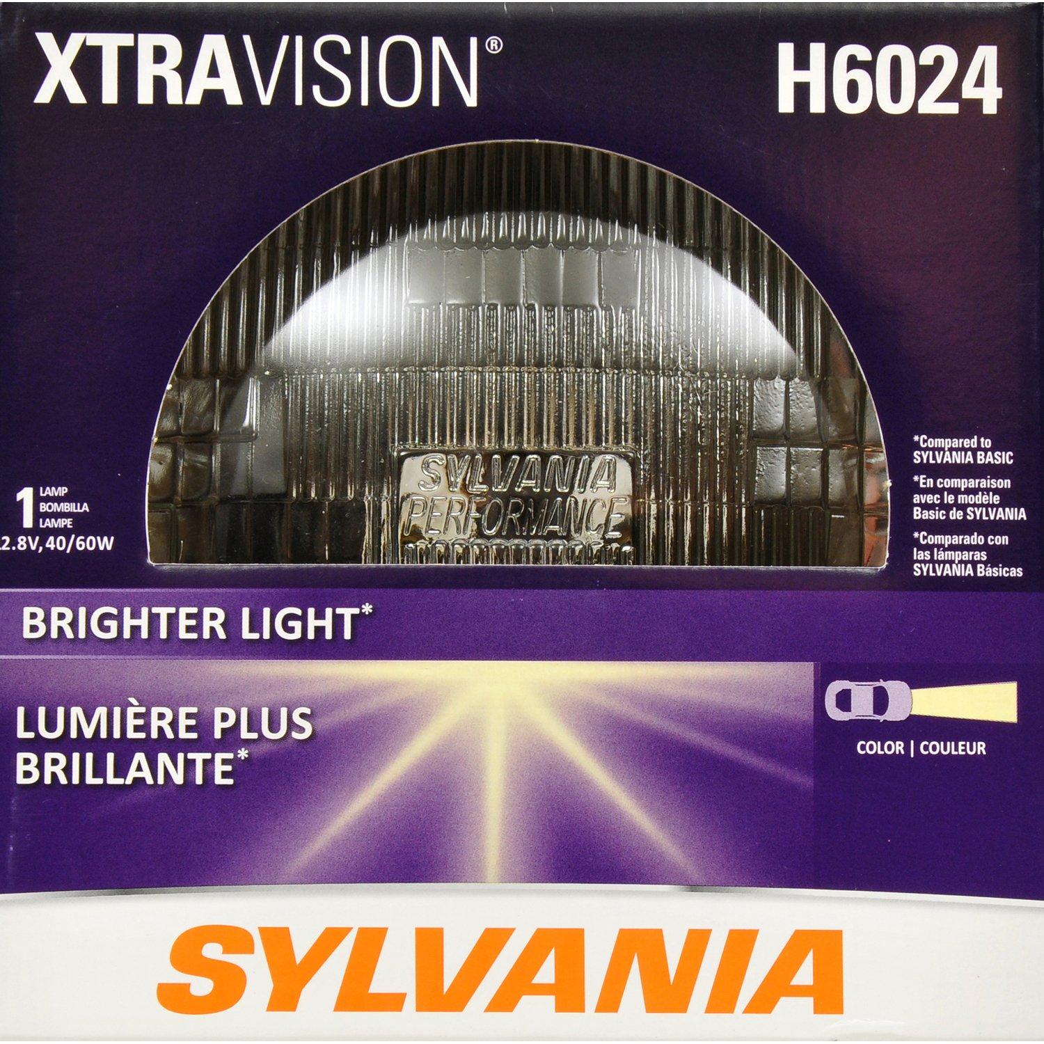 SYLVANIA H6024XV.BX H6024 XtraVision (7 inch Round) Sealed Beam Headlight - Halogen Headlight Replacement PAR56 Delivers More Downroad Visibility (Contains 1 Bulb) - High quality product image showing SYLVANIA H6024XV.BX H6024 XtraVision (7 inch Round) Sealed Beam Headlight - Halogen Headlight Replacement PAR56 Delivers More Downroad Visibility (Contains 1 Bulb) details and features