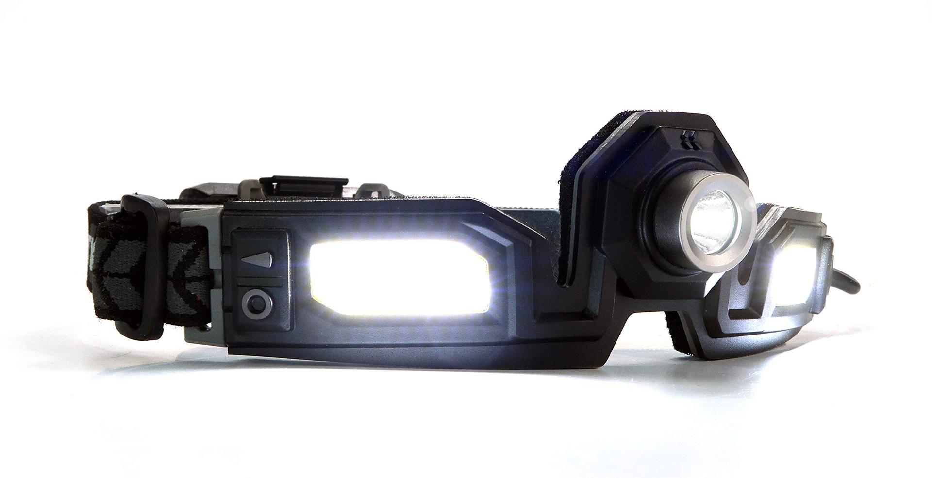 STKR 00387 FLEXIT Headlamp PRO 6.5-650 lumens- Low Profile, Comfort fit Design with 240-degree Halo Lighting, Black, one Size fits All - High quality product image showing STKR 00387 FLEXIT Headlamp PRO 6.5-650 lumens- Low Profile, Comfort fit Design with 240-degree Halo Lighting, Black, one Size fits All details and features