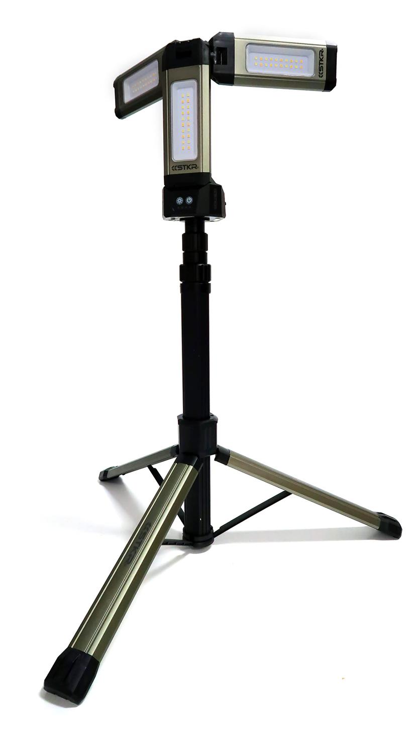 STKR 12681 Tri-Mobile with Tripod - 2000 Lumen Area Work Light, Black