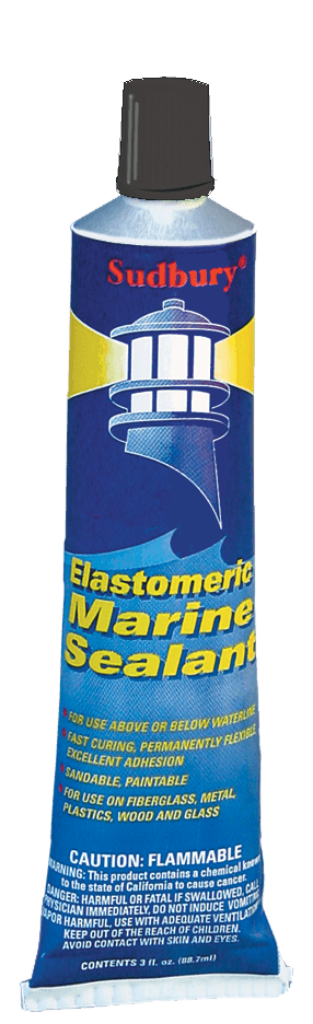 SUDBURY 322 Elastomeric Marine Sealant, 3-Ounce, Black