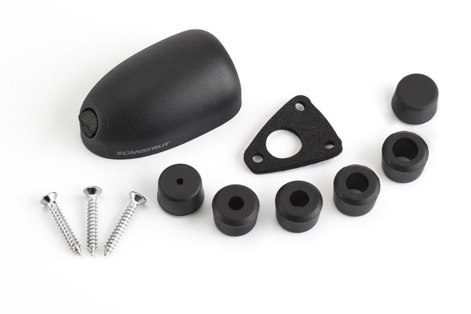 SCANSTRUT DS-H6-BLK BLACK HORIZONTAL DECK SEAL CONNECTOR - 0.8 INCH-.24 INCH - High quality product image showing SCANSTRUT DS-H6-BLK BLACK HORIZONTAL DECK SEAL CONNECTOR - 0.8 INCH-.24 INCH details and features